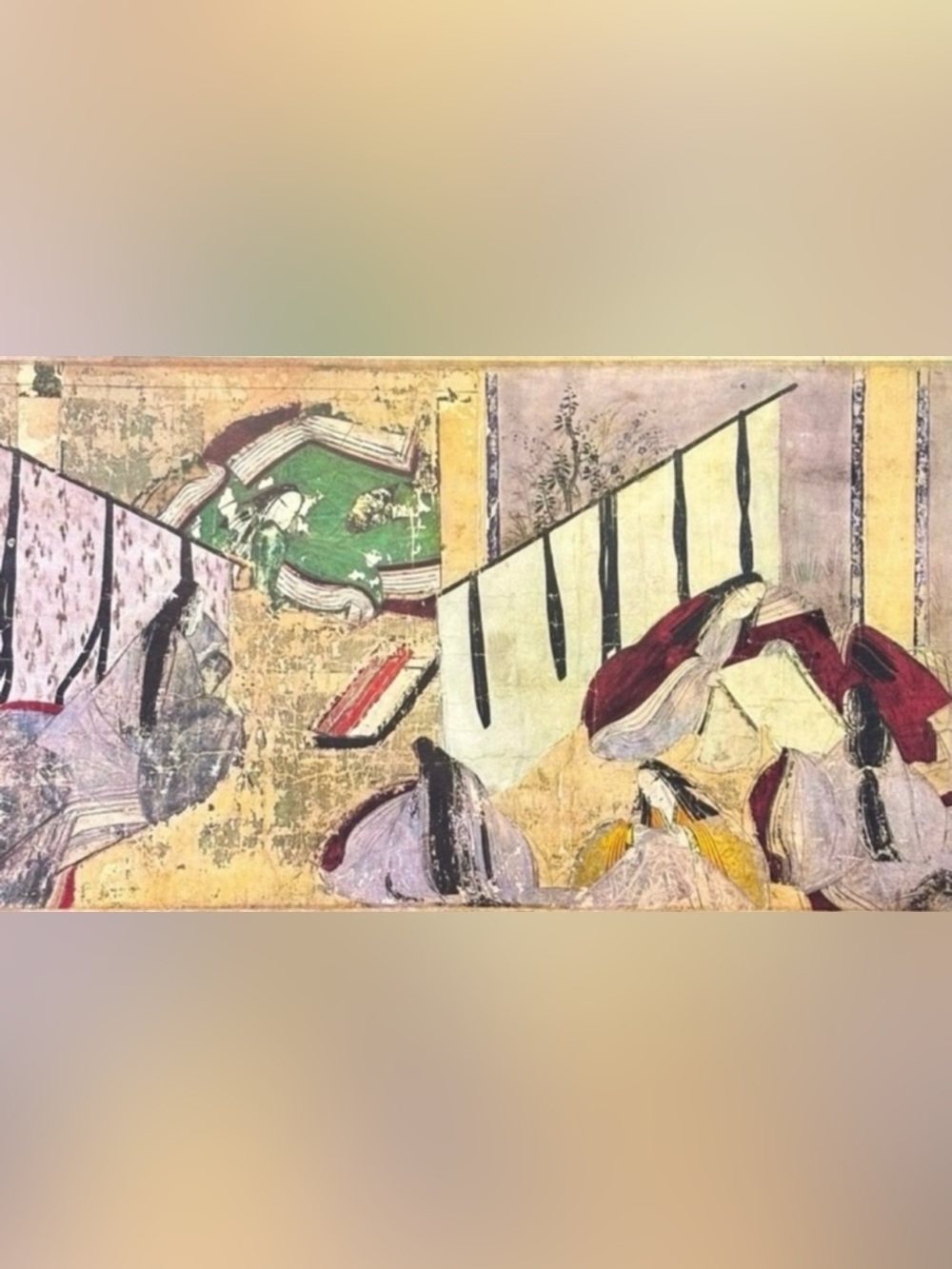 Genji Monogatari Emaki Esoteric Buddhism Original Vintage Fine Art Print Japan